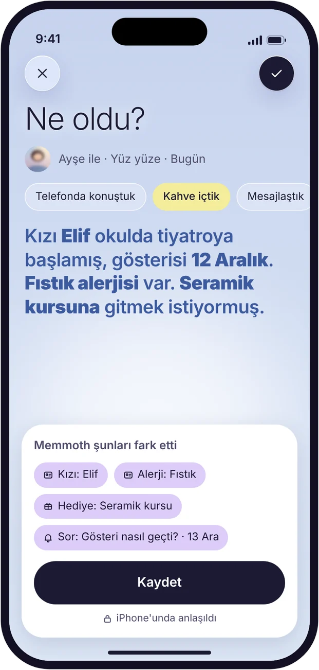 Memmoth yazma alanı: tek cümleden çıkarılan öneriler